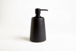 MODA AT HOME ENTERPRISES LTD Crater Bathroom Soap Dispenser, Matte Black Ceramic HOUSEWARES MODA AT HOME ENTERPRISES LTD