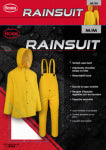 SAFETY WORKS INC 2-PC Rainsuit, Jacket, Bib Pants, Yellow PVC, M