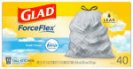 CLOROX/HOME CLEANING Tall Kitchen Trash Bags, Odor Shield, Drawstring, White, 13 Gallon, 40-Ct.