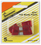 BUSSMANN Bussmann BP/ATC-10-RP Automotive Fuse, Blade Fuse, 32 VDC, 10 A, 1 kA Interrupt AUTOMOTIVE BUSSMANN   
