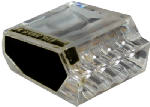 GB Gardner Bender PushGard 19-PC8 Wire Connector, 22 to 12 AWG Wire, Copper Contact, Black/Clear, 10/CD ELECTRICAL GB