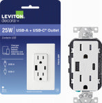 LEVITON MFG CO DPLX OUTLET/USB CHARGER ELECTRICAL LEVITON MFG CO