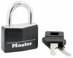 MASTER LOCK Master Lock 141D Padlock, Keyed Different Key, 1/4 in Dia Shackle, Steel Shackle, Brass Body, 1-9/16 in W Body