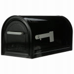 SOLAR GROUP Reliant Large, Locking, Post-Mount Mailbox, Black Steel