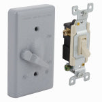 RACO INCORPORATED 1-Gang Weatherproof Switch Cover, Vertical, 3-Way Toggle, Gray ELECTRICAL RACO INCORPORATED