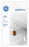 GE GE 35154 Appliance Light Bulb, 15 W, T7 Lamp, BA15d Double Contact Bayonet Lamp Base, 100 Lumens ELECTRICAL GE