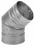 DURAVENT Pellet Pipe Vent 45-Degree Elbow, 4-In.