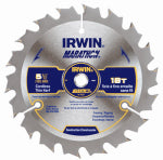 IRWIN Irwin Marathon 14027 Circular Saw Blade, 5-1/2 in Dia, 0.39 in Arbor, 18-Teeth, Carbide Cutting Edge TOOLS IRWIN   