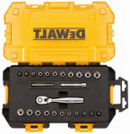 DEWALT DEWALT DWMT73805 Socket Set, 25-Piece, Chrome Vanadium, Polished Chrome Vanadium TOOLS DEWALT