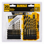 DEWALT DEWALT DW1177 Drill Bit Set, 20-Piece, HSS, Black Oxide TOOLS DEWALT