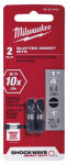 MILWAUKEE Milwaukee SHOCKWAVE 48-32-4418 Insert Bit, #10, 1/4 in Drive, Slotted Drive, 1/4 in Shank, Hex Shank, 1 in L TOOLS MILWAUKEE