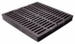 DRAINTECH DrainTech 1211 Drain Grate, 12 in Dia, 11-3/4 in L, 11-3/4 in W, Square, 3/8 in Grate Opening, HDPE, Black PLUMBING, HEATING & VENTILATION DRAINTECH
