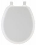MAYFAIR Mayfair 41ECDG-000 Toilet Seat, 16-1/2 in L, 14.63 in W, Round, Wood, White, Twist Hinge PLUMBING, HEATING & VENTILATION MAYFAIR