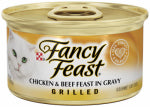 AMERICAN DISTRIBUTION & MFG Cat Food, Grilled Chicken & Beef, 3 oz. Can