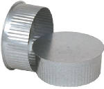 IMPERIAL Imperial GV0736 Round End Cap, 7 in Dia, Galvanized Steel, Galvanized PLUMBING, HEATING & VENTILATION IMPERIAL
