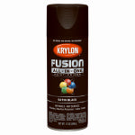 KRYLON Krylon K02732007 Spray Paint, 12 oz Can, 25 sq-ft Coverage Area, Acrylic Base, Satin, Black, Exterior, Interior PAINT KRYLON