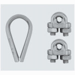 ASSA ABLOY AMERICAS RESIDENTIALI NC Cable Clamp Kit, Stainless Steel, 3/32 x 1/8 In. HARDWARE & FARM SUPPLIES ASSA ABLOY AMERICAS RESIDENTIALI NC