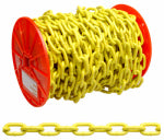 APEX TOOLS GROUP LLC 3/16 In. Yellow Polymer Proof Coil Chain, 100 Ft.