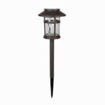 FUSION PRODUCTS LTD. Solar Pathway Light, Bronze Plastic, 13 In. High