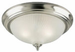 WESTINGHOUSE Westinghouse 6430500 Flush Mount Ceiling Fixture, Brushed Nickel Fixture, Frosted Swirl Shade, 2-Lamp ELECTRICAL WESTINGHOUSE