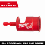 MILWAUKEE Milwaukee Diamond Plus 49-56-0517 Hole Saw, 1 in Dia, 1 in D Cutting, Diamond Grit Cutting Edge TOOLS MILWAUKEE