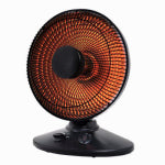GENEVA INDUSTRIAL GROUP INC Radiant Oscillating Dish Heater, 2 Settings, Black