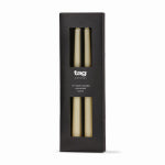 TAG - OLLY OLLY GROUP LLC Slim Taper Candles, Cotton Wick, No Drip, Ivory, 12 In., 4-Pk.