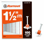RAMSET Ramset 1512SD Washered Pin, 0.145 in Dia Shank, 1-1/2 in L, Metal, Zinc HARDWARE & FARM SUPPLIES RAMSET