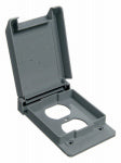 ABB IP INC. Weatherproof PVC Duplex Receptacle Cover, Vertical, Single Gang