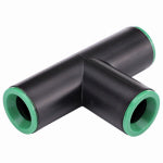 RAINDRIP Raindrip 347G00UB Compression Tee, 1/2 in Connection, Compression, ABS, Black/Green LAWN & GARDEN RAINDRIP