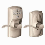 SCHLAGE LOCK Schlage FE595V CAM/ACC 619 Keypad Lock with Flex-Lock, Wave Design, Satin Nickel, Residential, 2 Grade, Metal, Yes HARDWARE & FARM SUPPLIES SCHLAGE LOCK