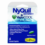 MIDWEST DISTRIBUTION NyQuil Severe Cold & Flu Nighttime Caplets, 4-Ct.