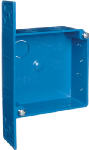 CARLON Carlon A521DE Outlet Box, 2 -Gang, 7 -Knockout, PVC, Blue, Bracket Mounting ELECTRICAL CARLON