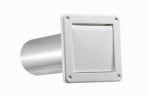 LAMBRO INDUSTRIES Single Flap Louver Vent + Tail Pipe, White Plastic, 4 In. PLUMBING, HEATING & VENTILATION LAMBRO INDUSTRIES