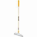 TRUE TEMPER True Temper 2811600 Bow Rake, 3-1/2 in L Head, 15.78 in W Head, 16-Tine, Steel Tine, 63.9 in L Handle LAWN & GARDEN TRUE TEMPER