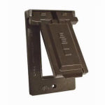 RACO INCORPORATED 1-Gang Weatherproof Flip Cover, Vertical, GFCI, Bronze ELECTRICAL RACO INCORPORATED