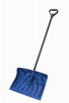 SUNCAST CORP Snow Shovel/Pusher, Blue Poly Blade, 18 In. Wide