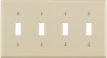 LEVITON MFG CO LT ALM 4-TGL WALLPLATE ELECTRICAL LEVITON MFG CO