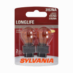 OSRAM SYLVANIA INC 3157A Long Life Miniature Amber Bulb, 3157NALL BP2, 2-Pk.