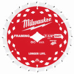 MILWAUKEE ELECTRIC TOOL CORP Worm Drive Basic Framing Circular Saw Blade, 24 Teeth, 7-1/4 In. TOOLS MILWAUKEE ELECTRIC TOOL CORP