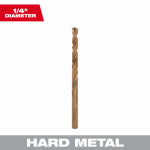 MILWAUKEE ELECTRIC TOOL CORP Thunderbolt Cobalt Drill Bit, 1/4 In.