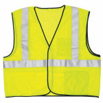 SAFETY WORKS Safety Works CVCL2MLXL Safety Vest, XL, Polyester, Lime Yellow, Hook-and-Loop CLOTHING, FOOTWEAR & SAFETY GEAR SAFETY WORKS   