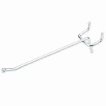ASSA ABLOY AMERICAS RESIDENTIALI NC Pegboard Single Angle Hook, Galvanized Steel, 4 In., 3-Pk.