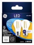 GE GE 23444 LED Bulb, General Purpose, A15 Lamp, 60 W Equivalent, E26 Lamp Base, Dimmable, Soft White Light ELECTRICAL GE