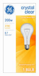 GE GE 16069 Light Bulb, 200 W, A21 Lamp, E26 Medium Lamp Base, 3780 Lumens, 2800 K Color Temp, Soft White Light ELECTRICAL GE