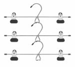 WHITMOR Add-On Skirt/Slacks Hangers, Metal w/ Vinyl Clips, 3-Pk. HOUSEWARES WHITMOR