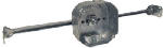 RACO INCORPORATED Octagon Set-Up Electrical Box, Adjustable Bar Hanger, Steel, 4 x 1-1/2 In. ELECTRICAL RACO INCORPORATED