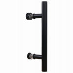 ASSA ABLOY AMERICAS RESIDENTIALI NC Madison Sliding Barn Door Handle, Matte Black Contemporary Pull, 12 In.