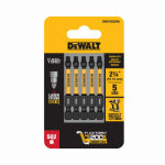 DEWALT DEWALT FlexTorq, IMPACT READY Series DWA2SQ2IR5 Screwdriver Bit, #2 Drive, Square Drive, 1/4 in Shank, 2-1/4 in L, HSS TOOLS DEWALT