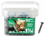 ITW BRANDS Self-Tapping Screws With Wings, Phillips Flat Head, Wood To Metal, #10-16 x 1-7/16 In., 300-Pk.